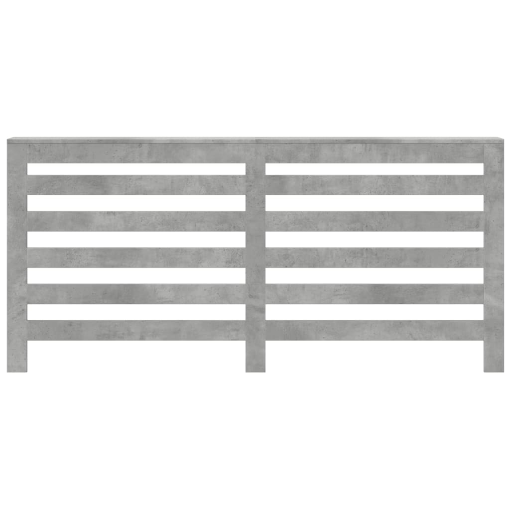 Radiator Cover Concrete Grey 175x20x82 cm Engineered Wood