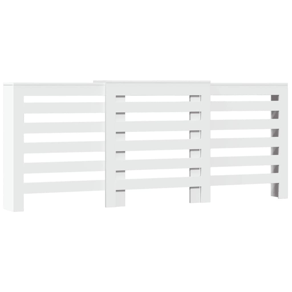 Radiator Cover White 205x21.5x83.5 cm Engineered Wood