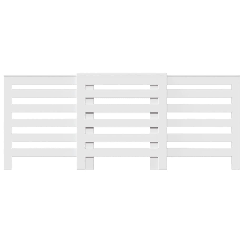 Radiator Cover White 205x21.5x83.5 cm Engineered Wood