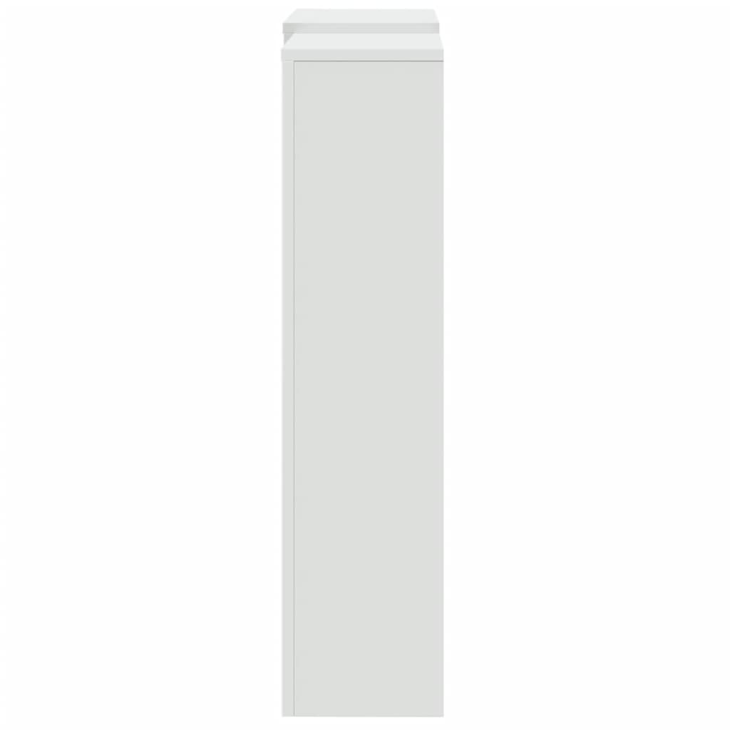 Radiator Cover White 205x21.5x83.5 cm Engineered Wood