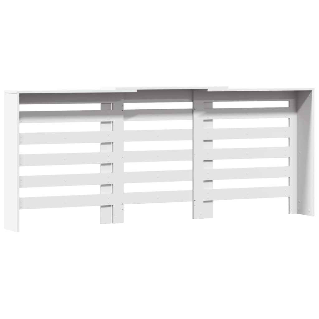 Radiator Cover White 205x21.5x83.5 cm Engineered Wood