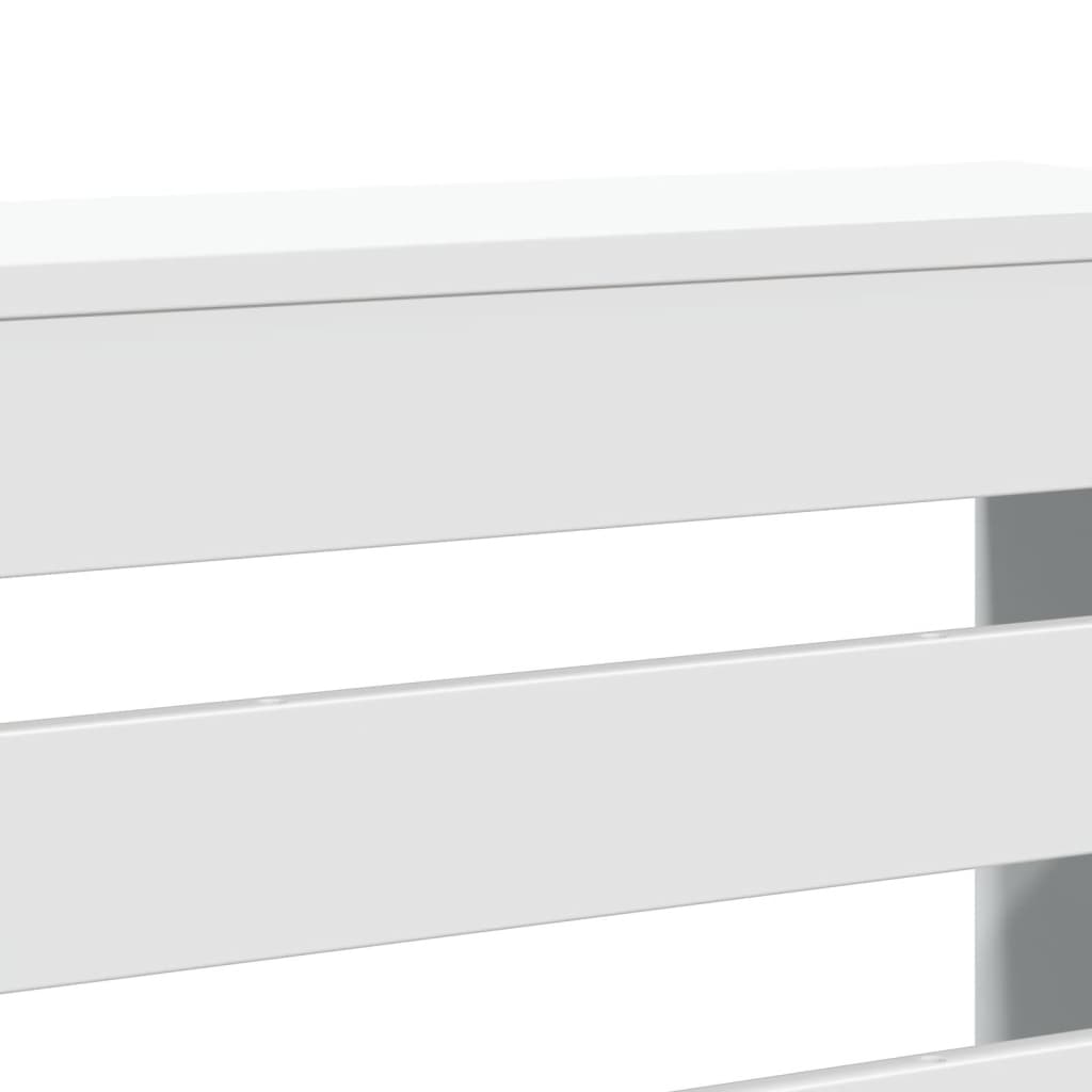 Radiator Cover White 205x21.5x83.5 cm Engineered Wood