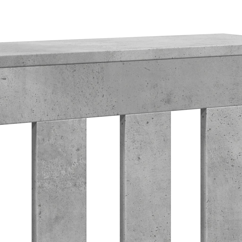 Radiator Cover Concrete Grey 78x20x82 cm Engineered Wood