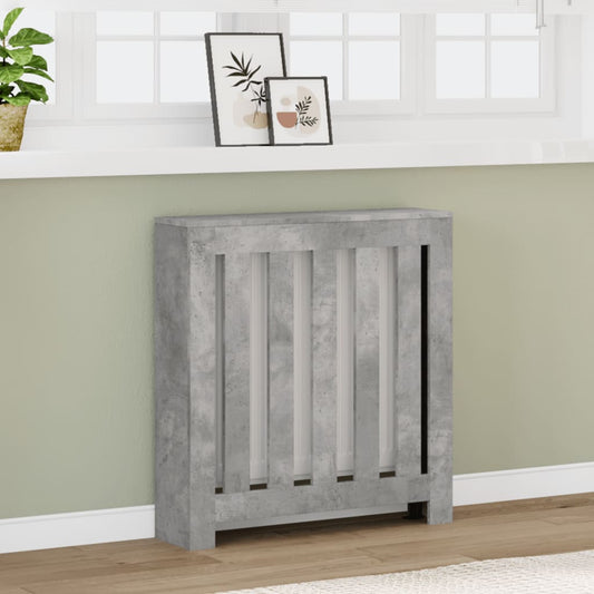 Radiator Cover Concrete Grey 78x20x82 cm Engineered Wood