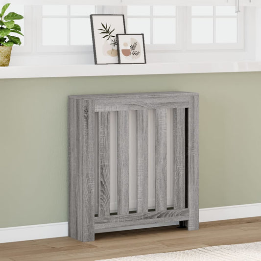 Radiator Cover Grey Sonoma 78x20x82 cm Engineered Wood