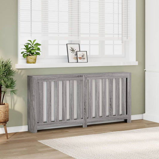 Radiator Cover Grey Sonoma 175x20x82 cm Engineered Wood