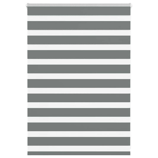 Zebra Blind Dark Grey 105x100 cm Fabric Width 100.9 cm Polyester