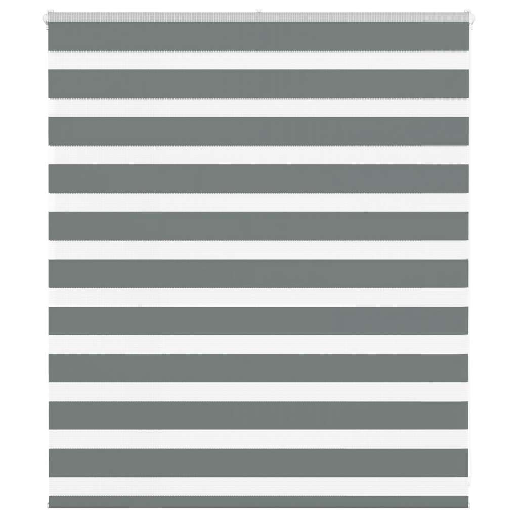 Zebra Blind Dark Grey 130x100 cm Fabric Width 125.9 cm Polyester