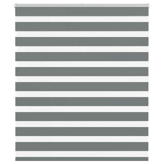 Zebra Blind Dark Grey 120x150 cm Fabric Width 115.9 cm Polyester