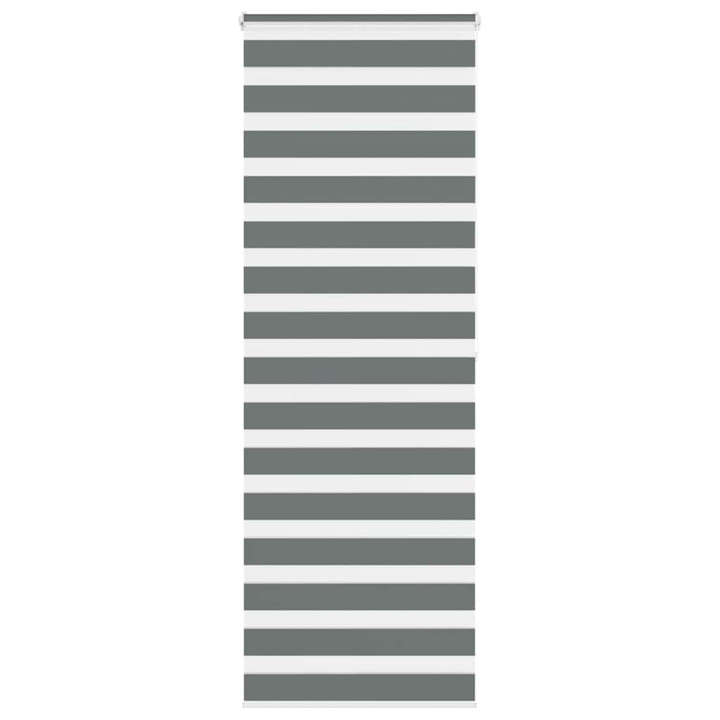 Zebra Blind Dark Grey 80x200 cm Fabric Width 75.9 cm Polyester