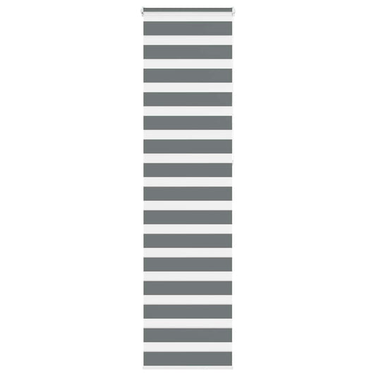 Zebra Blind Dark Grey 60x230 cm Fabric Width 55.9 cm Polyester