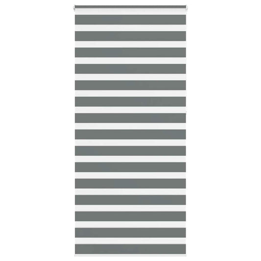 Zebra Blind Dark Grey 100x230 cm Fabric Width 95.9 cm Polyester