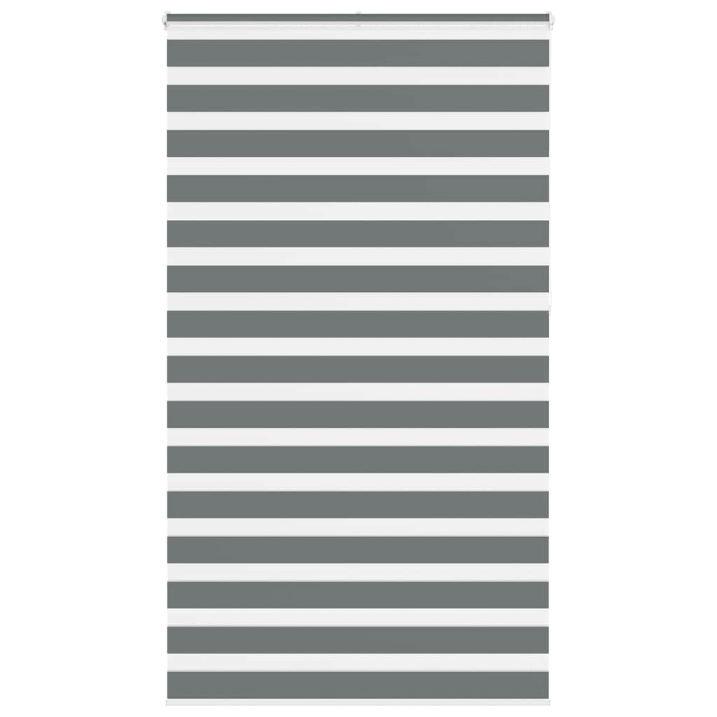 Zebra Blind Dark Grey 130x230 cm Fabric Width 125.9 cm Polyester