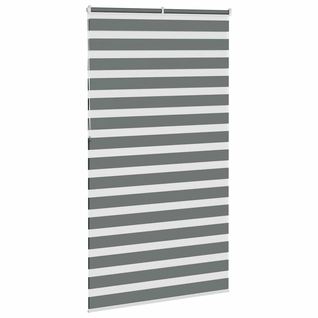 Zebra Blind Dark Grey 130x230 cm Fabric Width 125.9 cm Polyester