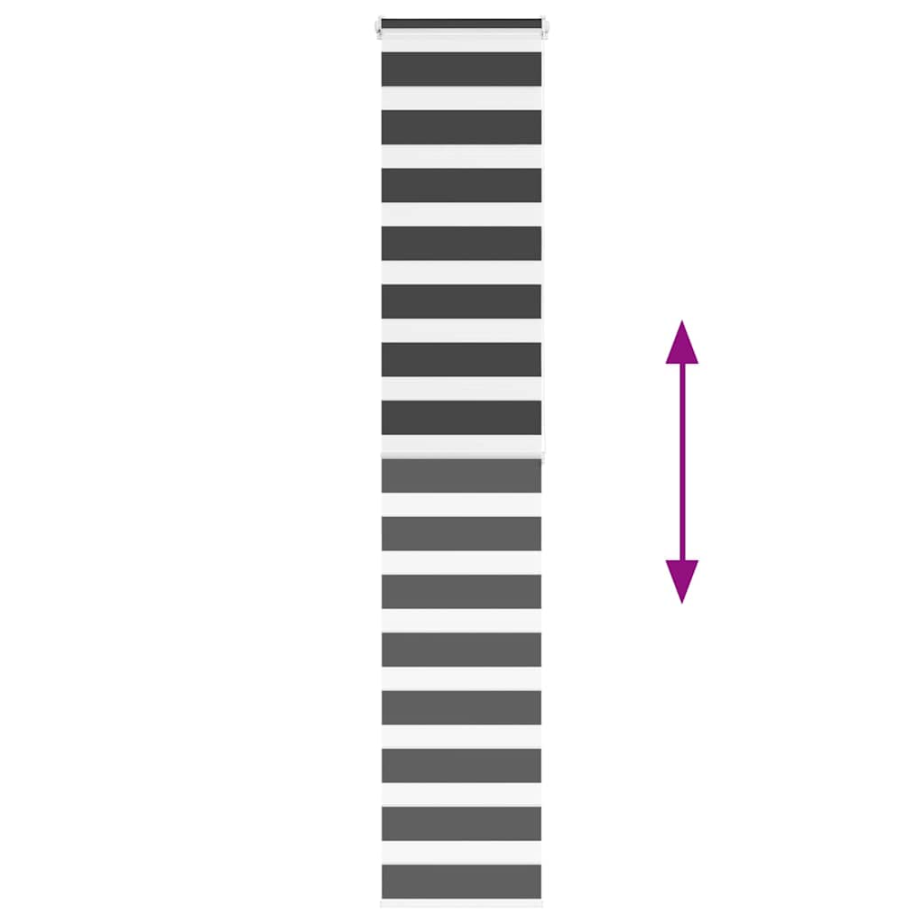 Zebra Blind Black 40x200 cm Fabric Width 35.9 cm Polyester