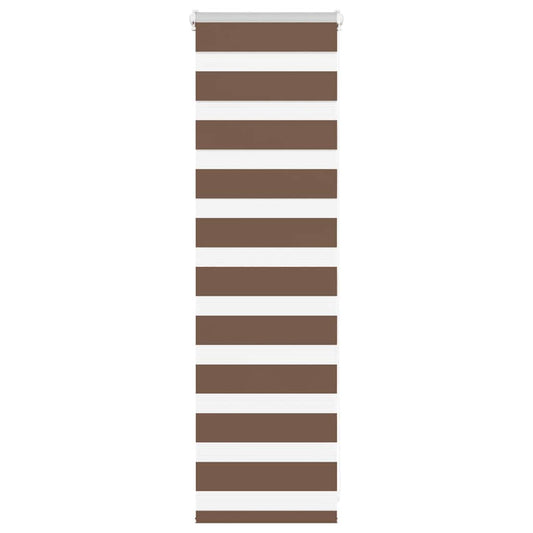 Zebra Blind Brown 50x100 cm Fabric Width 45.9 cm Polyester