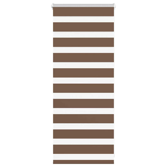 Zebra Blind Brown 60x100 cm Fabric Width 55.9 cm Polyester