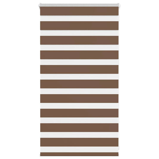 Zebra Blind Brown 90x100 cm Fabric Width 85.9 cm Polyester