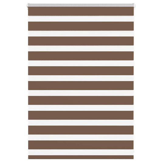 Zebra Blind Brown 95x100 cm Fabric Width 90.9 cm Polyester