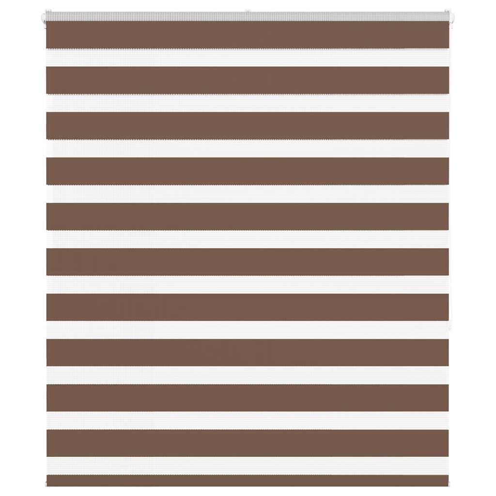 Zebra Blind Brown 130x150 cm Fabric Width 125.9 cm Polyester