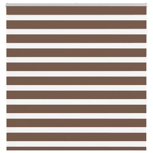 Zebra Blind Brown 150x150 cm Fabric Width 145.9 cm Polyester