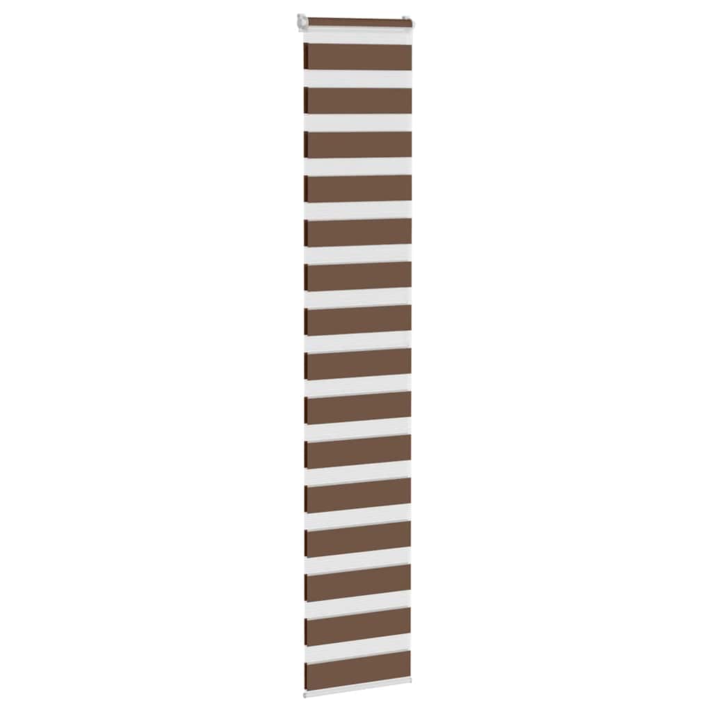 Zebra Blind Brown 45x200 cm Fabric Width 40.9 cm Polyester