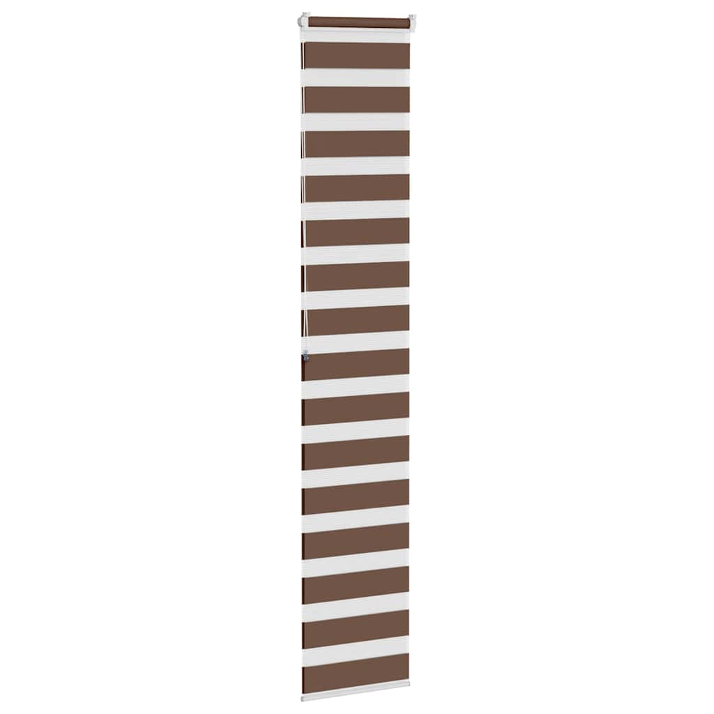 Zebra Blind Brown 50x200 cm Fabric Width 45.9 cm Polyester