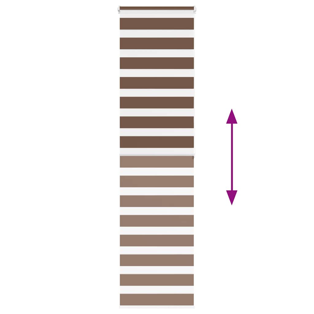 Zebra Blind Brown 60x200 cm Fabric Width 55.9 cm Polyester