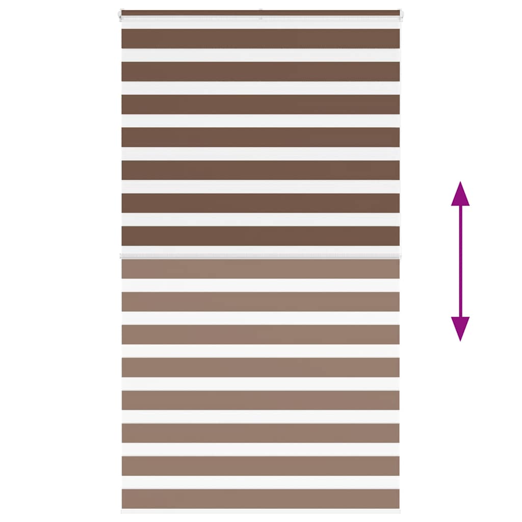 Zebra Blind Brown 135x200 cm Fabric Width 130.9 cm Polyester