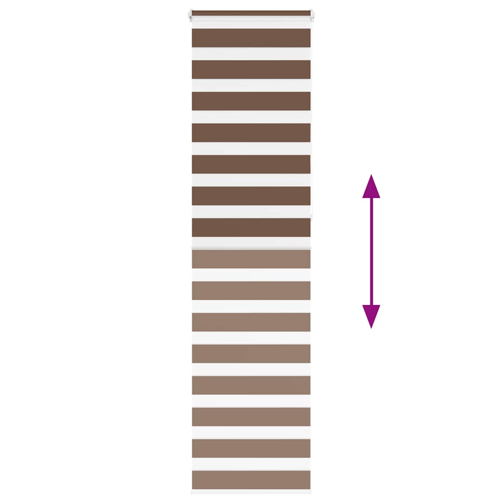 Zebra Blind Brown 55x230 cm Fabric Width 50.9 cm Polyester