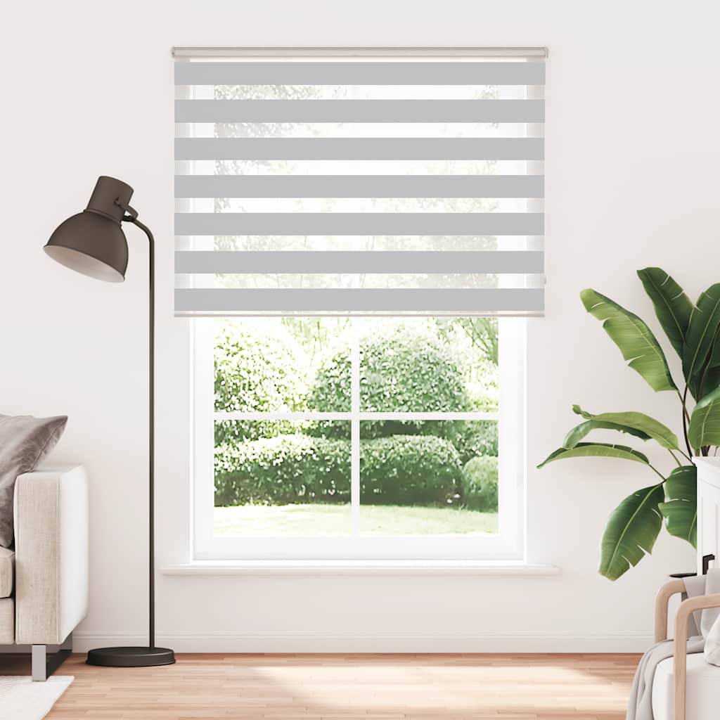 Zebra Blind Light Grey 135x230 cm Fabric Width 130.9 cm Polyester