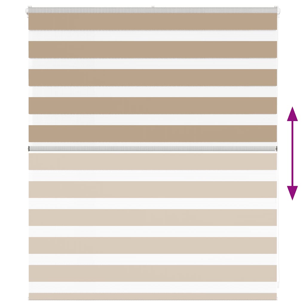Zebra Blind Sand Brown 135x100 cm Fabric Width 130.9 cm Polyester