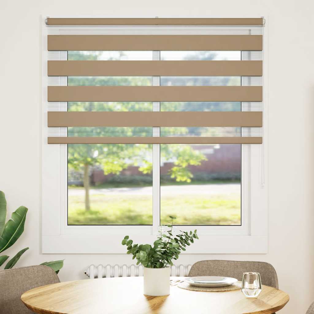Zebra Blind Sand Brown 135x150 cm Fabric Width 130.9 cm Polyester