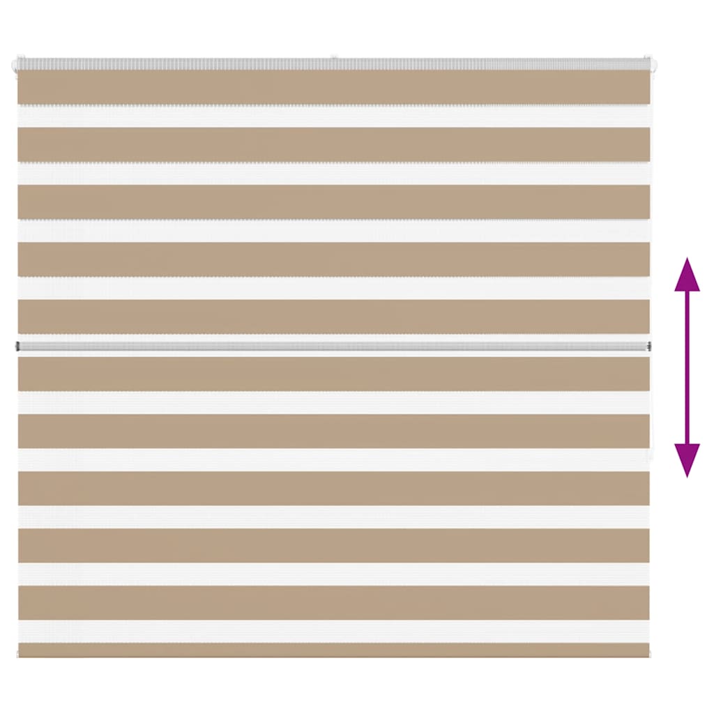 Zebra Blind Sand Brown 160x150 cm Fabric Width 155.9 cm Polyester