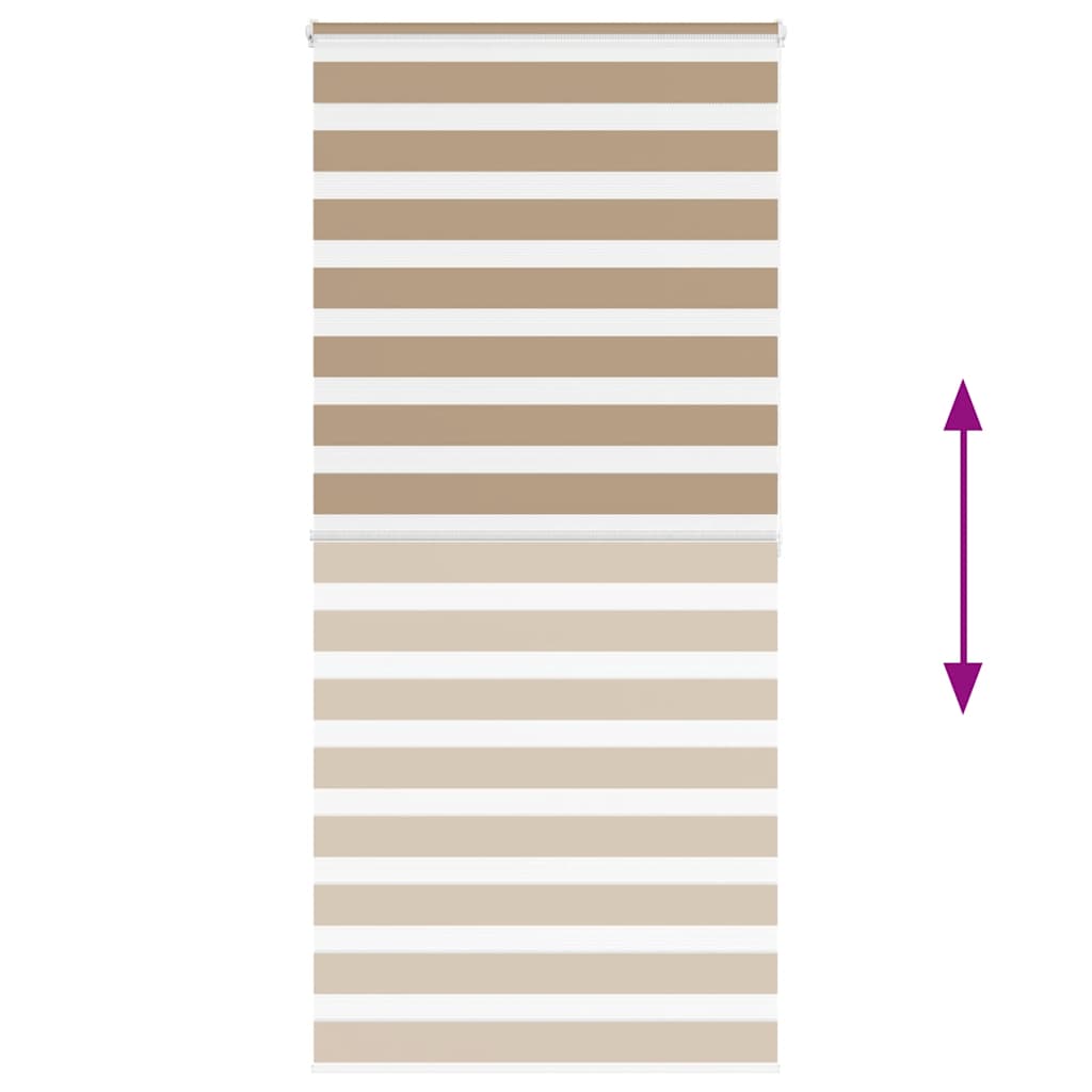 Zebra Blind Sand Brown 100x200 cm Fabric Width 95.9 cm Polyester