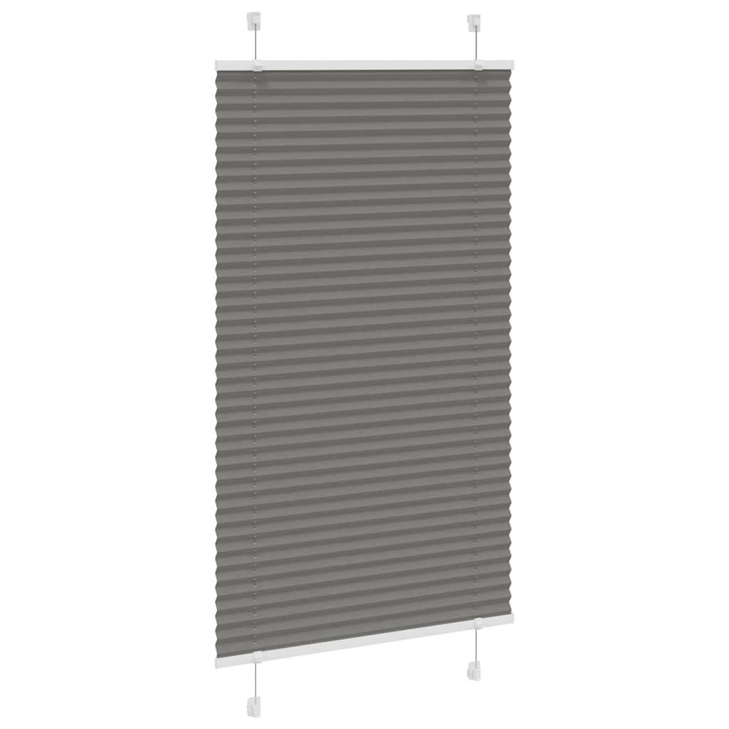 Pleated Blind Anthracite 80x150 cm Fabric Width 79.4 cm Polyester