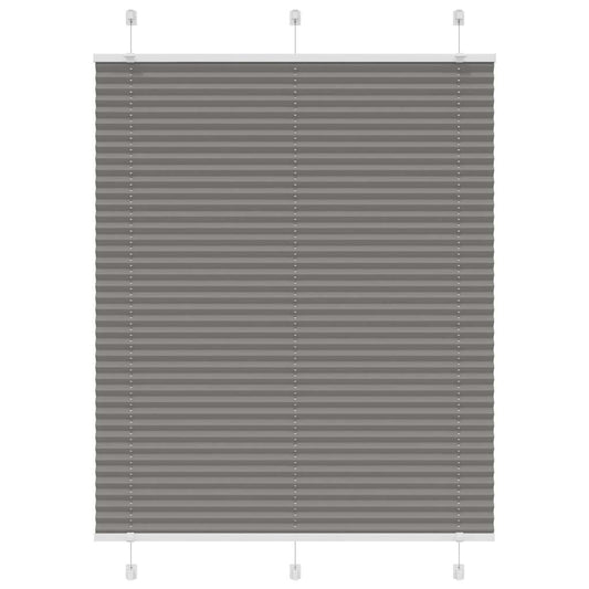 Pleated Blind Anthracite 105x150 cm Fabric Width 104.4 cm Polyester