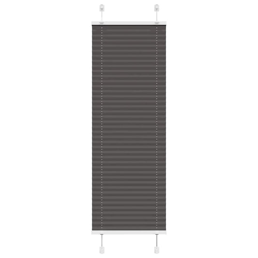 Pleated Blind Black 45x100 cm Fabric Width 44.4 cm Polyester