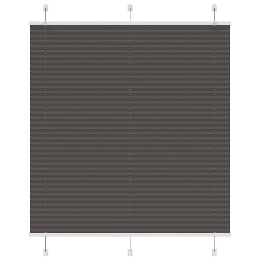 Pleated Blind Black 120x100 cm Fabric Width 119.4 cm Polyester