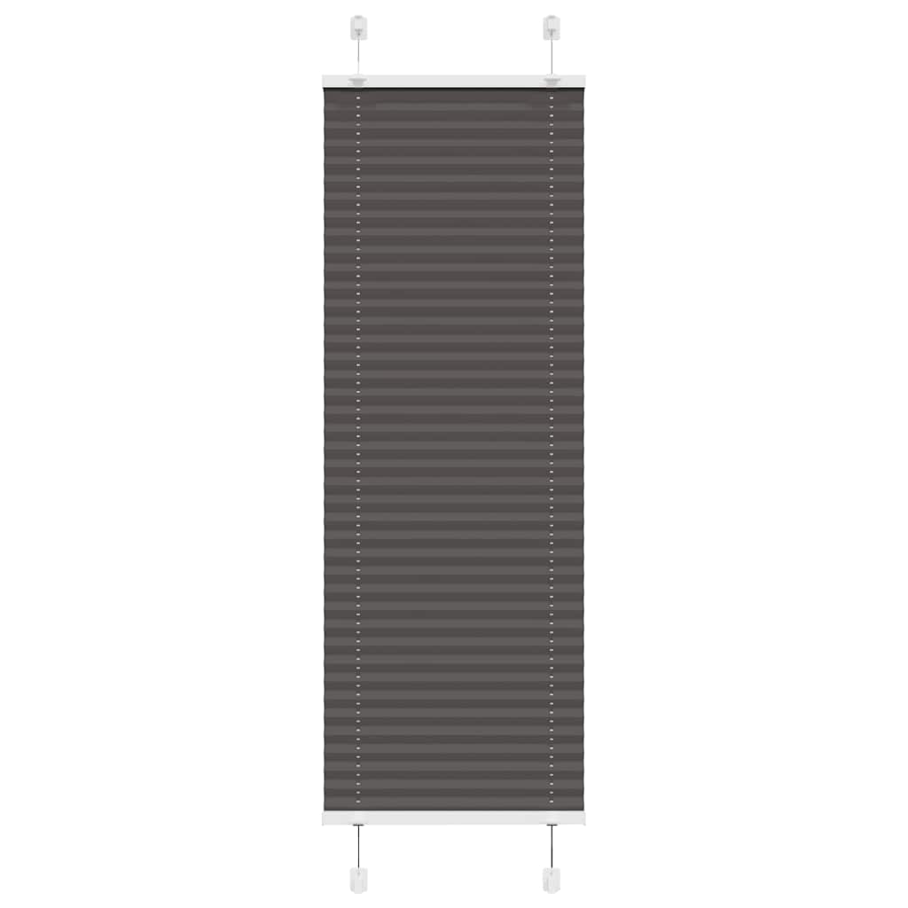Pleated Blind Black 45x150 cm Fabric Width 44.4 cm Polyester