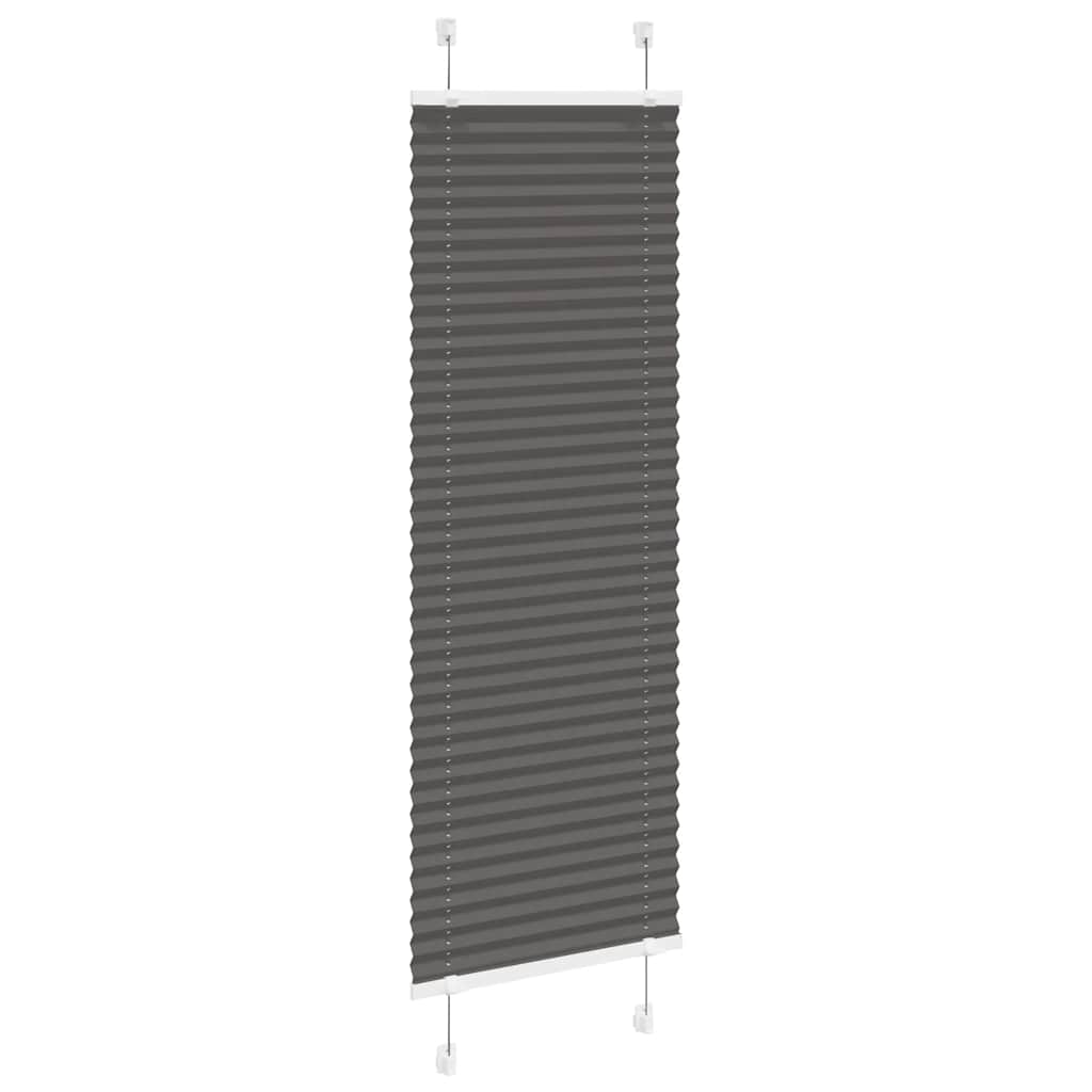 Pleated Blind Black 45x150 cm Fabric Width 44.4 cm Polyester