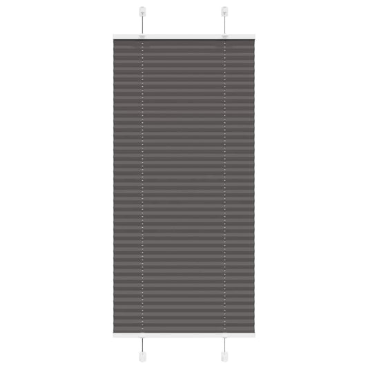 Pleated Blind Black 60x150 cm Fabric Width 59.4 cm Polyester
