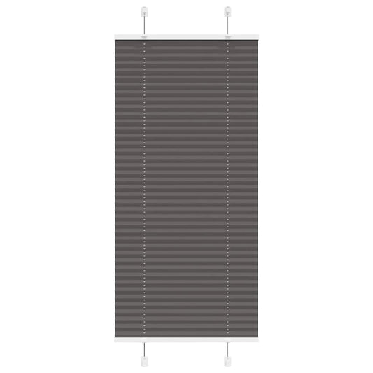 Pleated Blind Black 65x150 cm Fabric Width 64.4 cm Polyester
