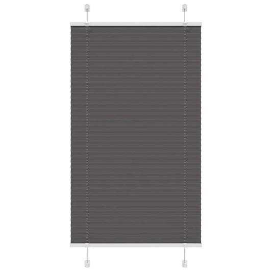 Pleated Blind Black 70x150 cm Fabric Width 69.4 cm Polyester