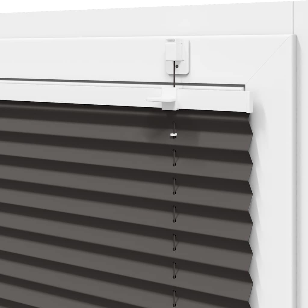 Pleated Blind Black 80x150 cm Fabric Width 79.4 cm Polyester