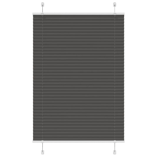 Pleated Blind Black 95x150 cm Fabric Width 94.4 cm Polyester