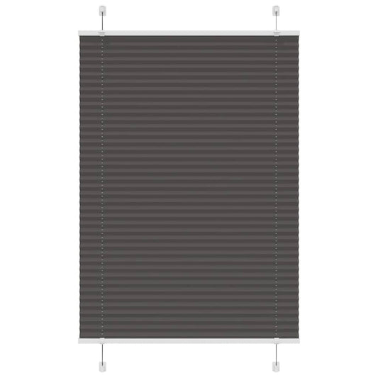 Pleated Blind Black 100x150 cm Fabric Width 99.4 cm Polyester