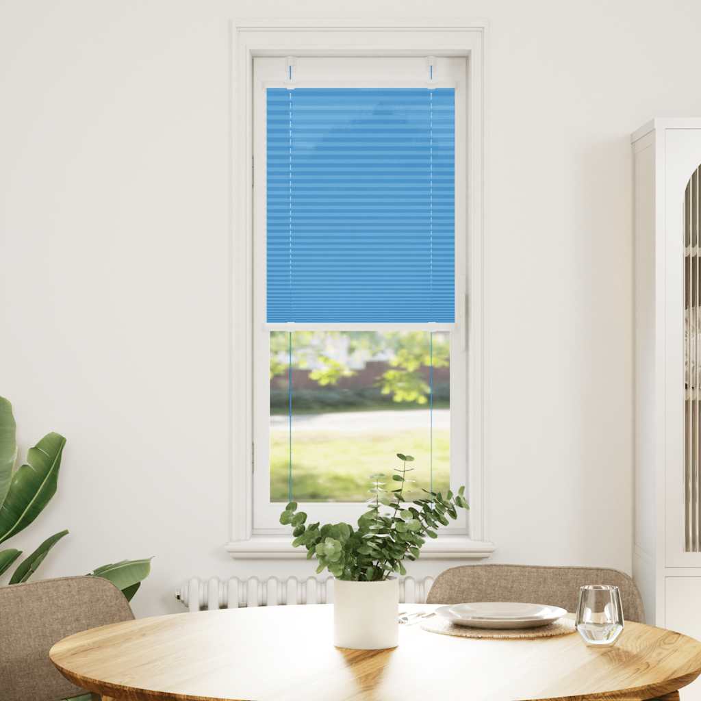 Pleated Blind Blue 45x100 cm Fabric Width 44.4 cm Polyester