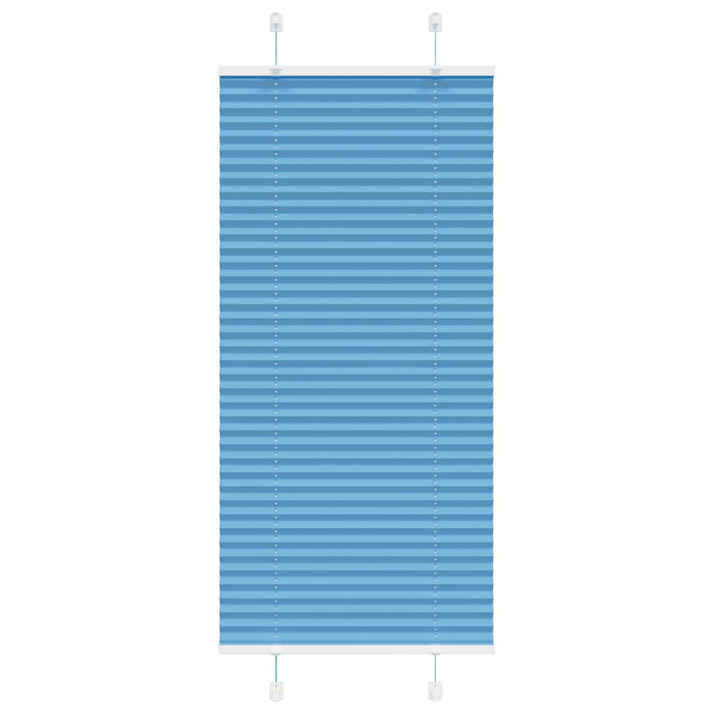 Pleated Blind Blue 60x100 cm Fabric Width 59.4 cm Polyester