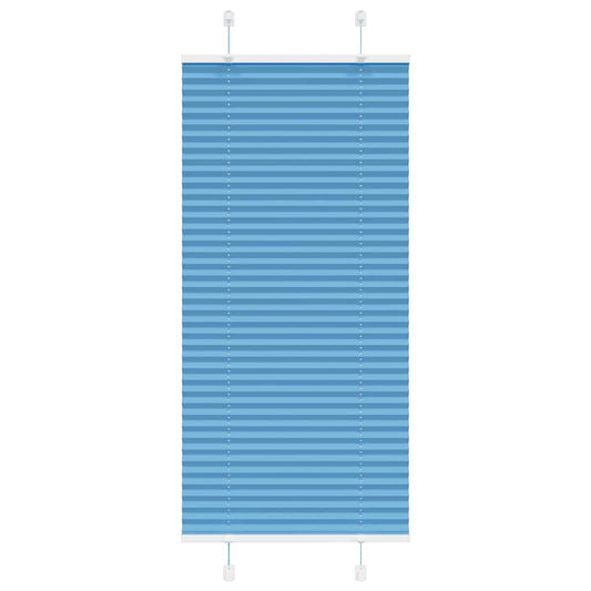 Pleated Blind Blue 60x100 cm Fabric Width 59.4 cm Polyester
